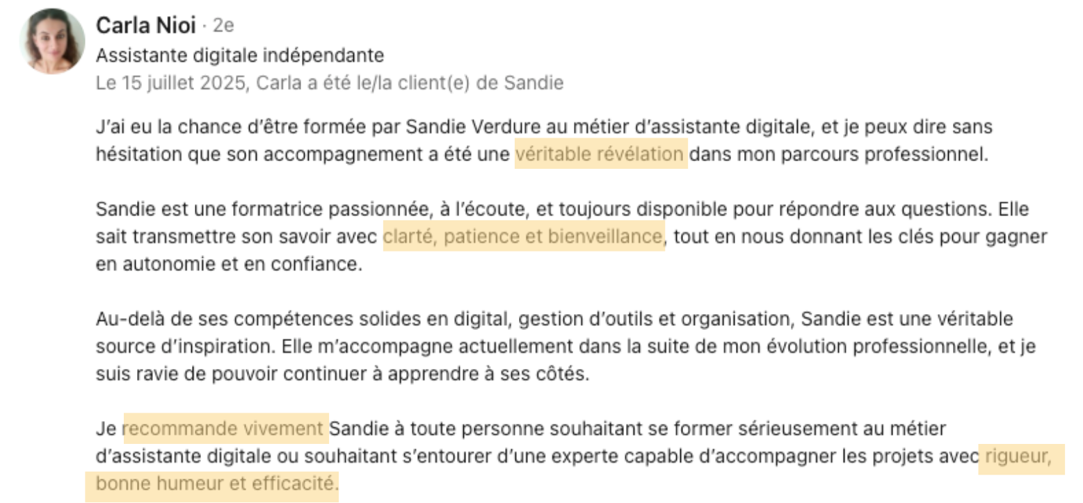 avis sur formation metier assistante digitale