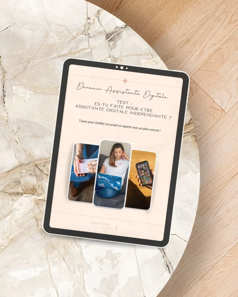 metier assistante digitale test en ligne